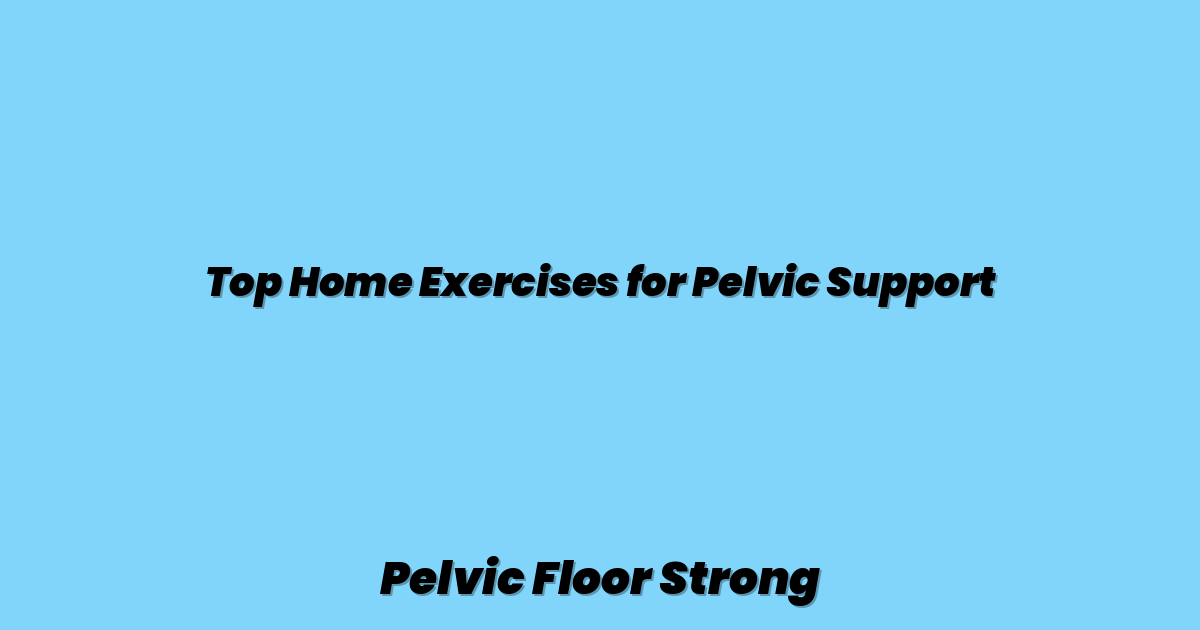 Top Home Exercises for Pelvic Support